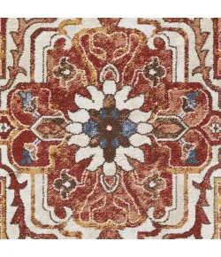 Loomaknoti Alsbrooke Zailorn Orange/Red EA006 9 ft. 10 in. X 12 ft. 10 in. Rectangle Rug