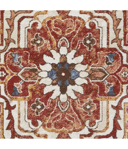 Loomaknoti Alsbrooke Zailorn Orange/Red EA006 9 ft. 10 in. X 12 ft. 10 in. Rectangle Rug