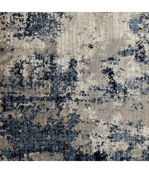 Loomaknoti Celena Alimon Blue/Cream EC001 6 ft. 7 in. X 9 ft. 2 in. Rectangle Rug