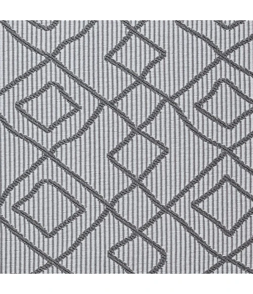 Loomaknoti Breyleigh Calvyn Cream/Gray EB004 5 ft. 3 in. X 7 ft. 3 in. Rectangle Rug