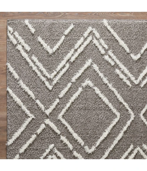 Loomaknoti Vemoa Armeley Gray/Cream EV004 6 ft. 7” X 9 ft. 2” Rectangle Rug