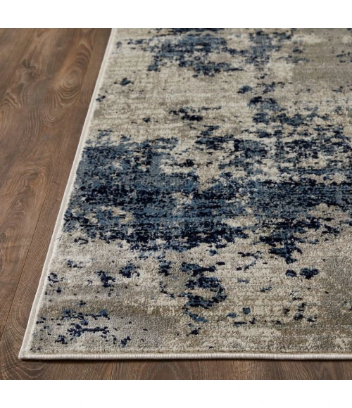 Loomaknoti Celena Alimon Blue/Cream EC001 6 ft. 7 in. X 9 ft. 2 in. Rectangle Rug