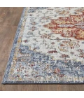 Loomaknoti Alsbrooke Kapirah Cream/Blue EA008 4 ft. X 6 ft. Rectangle Rug
