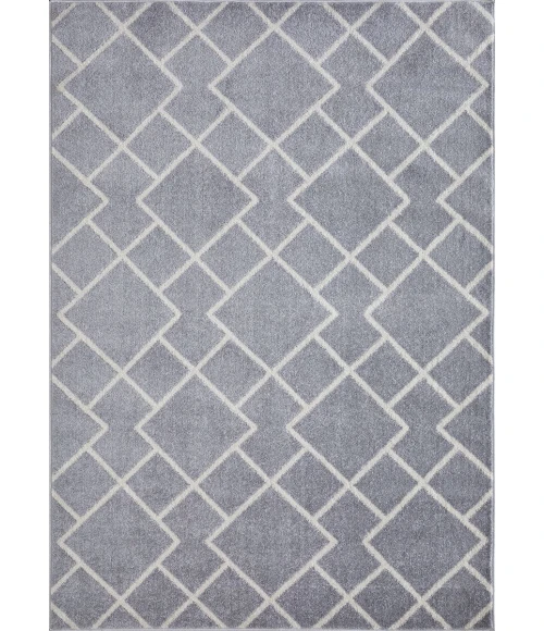 Loomaknoti Kissandrah Bleyana Gray/Cream EKI004 5 ft. 3 in. X 7 ft. 3 in. Rectangle Rug