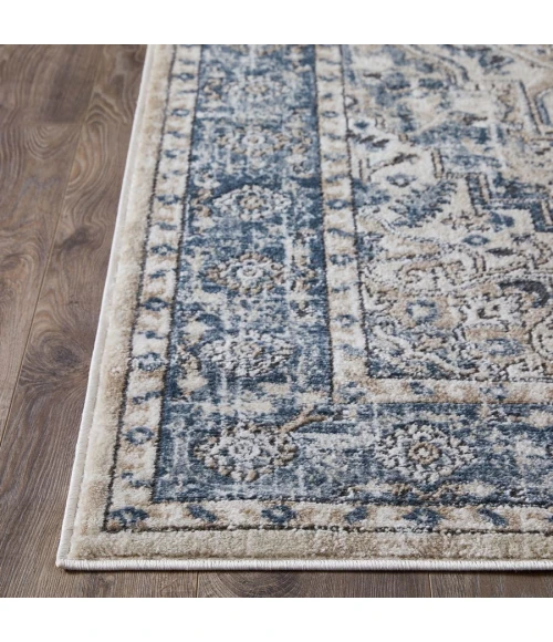 Loomaknoti Kehleigh Avalie Blue/Cream EK017 2 ft. X 3 ft. Rectangle Rug