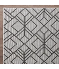 Loomaknoti Breyleigh Charske Cream/Gray EB002 5 ft. 3 in. X 7 ft. 3 in. Rectangle Rug
