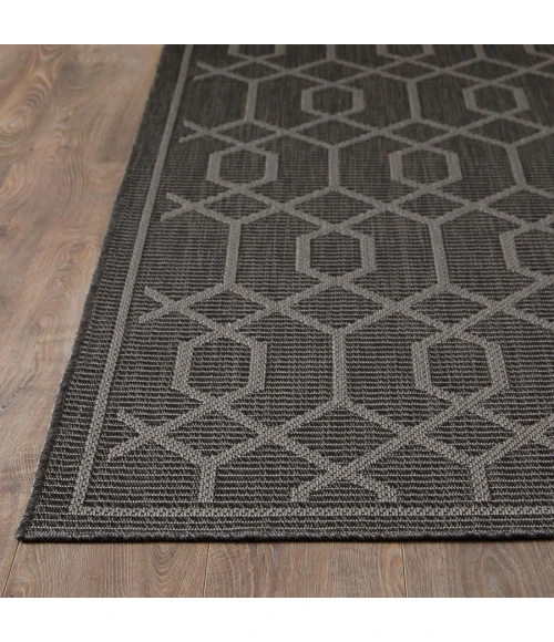 Loomaknoti Breyleigh Chendler Gray/Gray EB001 3 ft. X 5 ft. Rectangle Rug