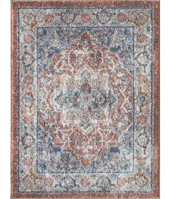 Central Oriental Seaford Saxby Rd/Bl Area Rug 2 ft. 2 in. X 3 ft. Rectangle