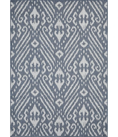Loomaknoti Breyleigh Calitrah Blue/Cream EB005 3 ft. X 5 ft. Rectangle Rug