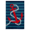 Central Oriental Trop Anchorstrip Sa/Co Area Rug 6 ft. 7 in. X 9 ft. 6 in. Rectangle