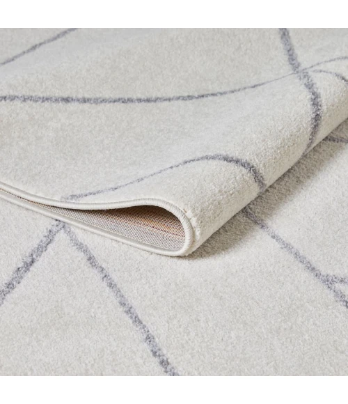 Loomaknoti Kissandrah Bixelm Cream/Gray EKI002 3 ft. 3 in. X 5 ft. 3 in. Rectangle Rug