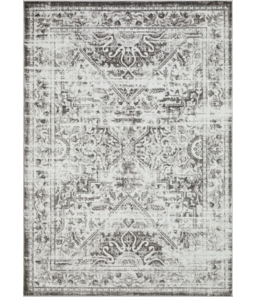 Loomaknoti Rhane Aliziaz Cream/Gray ER020 4 ft.  X 6 ft.  Rectangle Rug