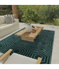 Loomaknoti Tecopa Kaharie Teal/White ETR21TEW08 2 ft. 3 in. X 3 ft. Rectangle Rug