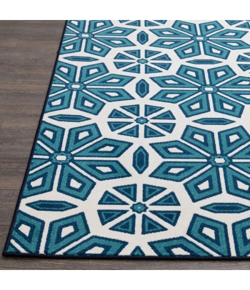 Loomaknoti Tecopa Vensley Blue/White ETR14BWH85 9 ft. 10 in. X 12 ft. 10 in. Rectangle Rug