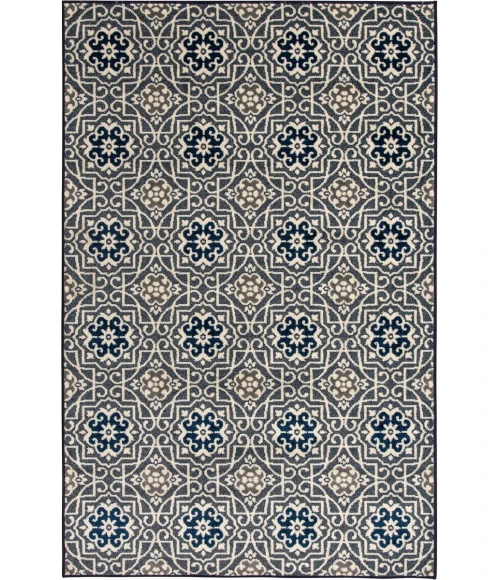 Loomaknoti Tecopa Kidore Blue/White ETR03BWH08 2 ft.  X 3 ft.  Rectangle Rug