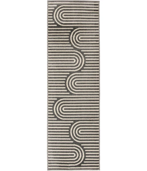 Loomaknoti Tecopa Sedvick Gray/White ETR06GRW12 2 ft.  X 6 ft. 7” Rectangle Rug
