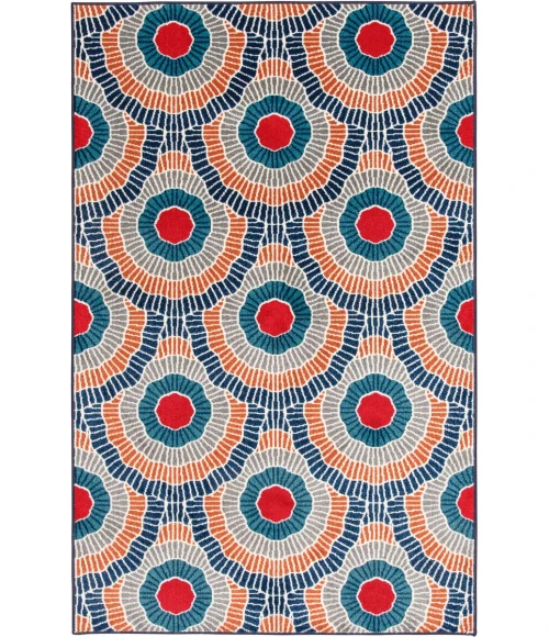 Loomaknoti Tecopa Ferley Blue/Red ETR04BRE85 9 ft. 10 in. X 12 ft. 10 in. Rectangle Rug