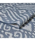 Loomaknoti Breyleigh Calitrah Blue/Cream EB005 3 ft. X 5 ft. Rectangle Rug