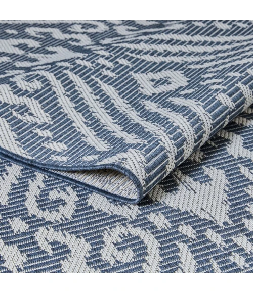 Loomaknoti Breyleigh Calitrah Blue/Cream EB005 3 ft. X 5 ft. Rectangle Rug
