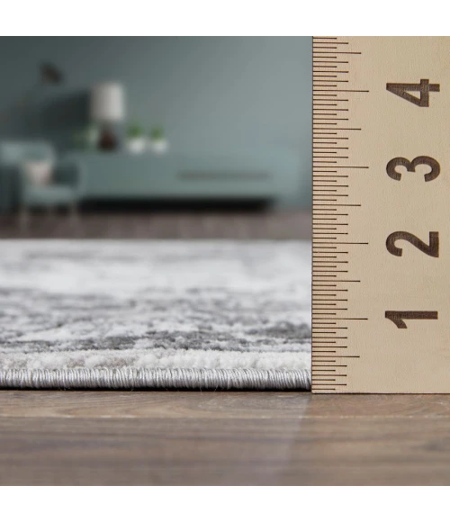 Loomaknoti Aysal Alazah Cream/Gray EAY001 4 ft. X 6 ft. Rectangle Rug