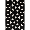 Loomaknoti Tecopa Sevella Black/White ETR07BLW85 9 ft. 10 in. X 12 ft. 10 in. Rectangle Rug