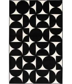 Loomaknoti Tecopa Sevella Black/White ETR07BLW55 5 ft. 3 in. X 7 ft. 3 in. Rectangle Rug