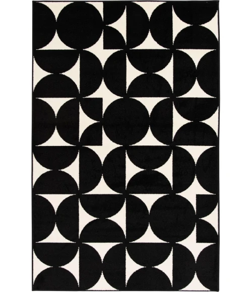 Loomaknoti Tecopa Sevella Black/White ETR07BLW85 9 ft. 10 in. X 12 ft. 10 in. Rectangle Rug