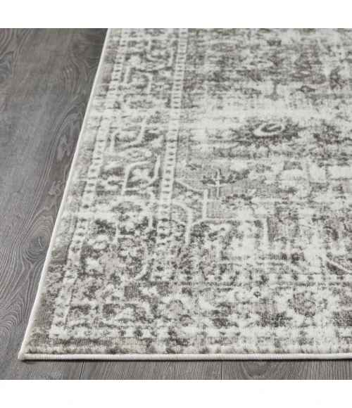 Loomaknoti Rhane Allory Gray/Cream ER014 9 ft. 10 in. X 12 ft. 10 in. Rectangle Rug