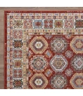 Loomaknoti Alsbrooke Delary Orange/Cream EA005 9 ft. 10 in. X 12 ft. 10 in. Rectangle Rug