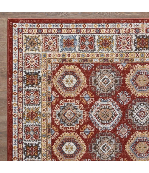 Loomaknoti Alsbrooke Delary Orange/Cream EA005 9 ft. 10 in. X 12 ft. 10 in. Rectangle Rug