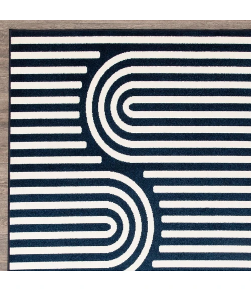 Loomaknoti Tecopa Sedvick Blue/White ETR06BWH55 5 ft. 3” X 7 ft. 3” Rectangle Rug