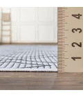 Loomaknoti Breyleigh Calvyn Cream/Gray EB004 5 ft. 3 in. X 7 ft. 3 in. Rectangle Rug
