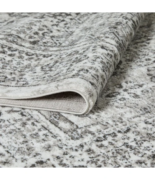 Loomaknoti Rhane Aleckan Gray/Cream ER015 2 ft.  X 3 ft.  Rectangle Rug