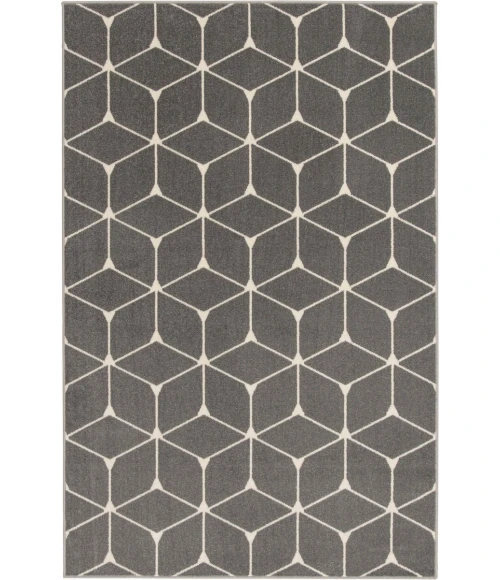 Loomaknoti Tecopa Shamid Gray/White ETR09GRW85 9 ft. 10 in. X 12 ft. 10 in. Rectangle Rug