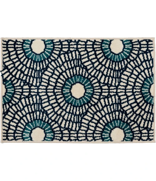 Loomaknoti Tecopa Ferley Blue/White ETR04BWH50 4 ft.  X 6 ft.  Rectangle Rug