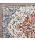Loomaknoti Alsbrooke Kapirah Cream/Blue EA008 4 ft. X 6 ft. Rectangle Rug