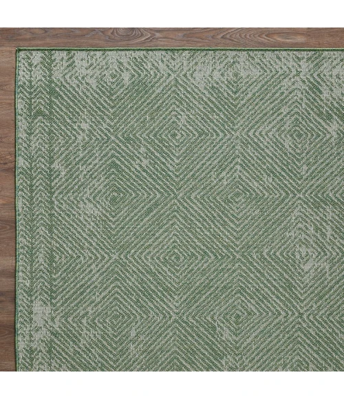 Loomaknoti Breyleigh Carzon Cream/Green EB003 4 ft. X 6 ft. Rectangle Rug