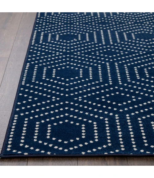 Loomaknoti Tecopa Kaharie Blue/White ETR21BWH08 2 ft. 3 in. X 3 ft. Rectangle Rug