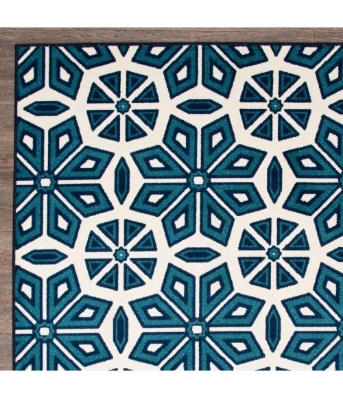 Loomaknoti Tecopa Vensley Blue/White ETR14BWH85 9 ft. 10 in. X 12 ft. 10 in. Rectangle Rug