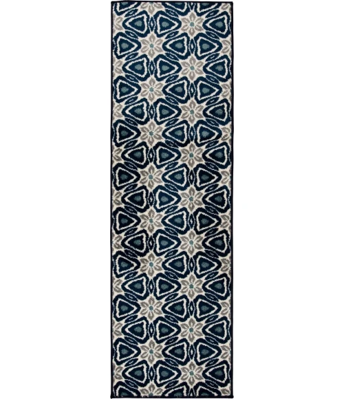 Loomaknoti Tecopa Kerin Blue/White ETR02BWH12 2 ft.  X 6 ft. 7” Rectangle Rug