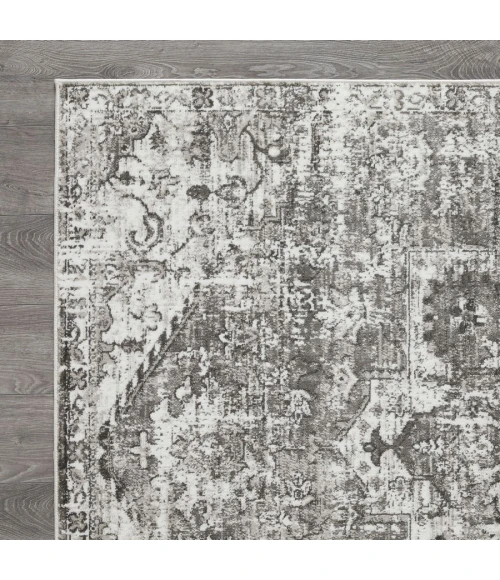 Loomaknoti Rhane Alemern Gray/Cream ER019 3 ft. 3” X 5 ft. 3” Rectangle Rug