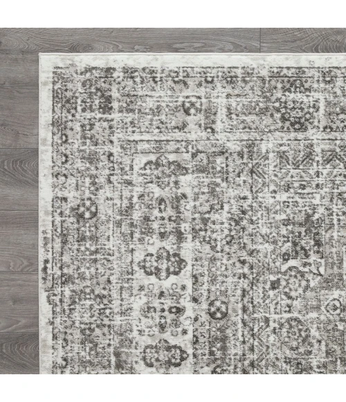 Loomaknoti Rhane Andallie Gray/Cream ER016 3 ft. 3” X 5 ft. 3” Rectangle Rug