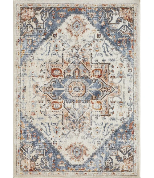 Loomaknoti Alsbrooke Obinda Cream/Beige EA009 5 ft. 3 in. X 7 ft. 3 in. Rectangle Rug