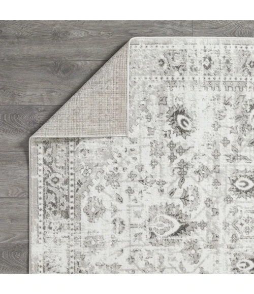 Loomaknoti Rhane Allory Gray/Cream ER014 9 ft. 10 in. X 12 ft. 10 in. Rectangle Rug