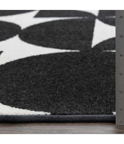 Loomaknoti Tecopa Sevella Black/White ETR07BLW85 9 ft. 10 in. X 12 ft. 10 in. Rectangle Rug