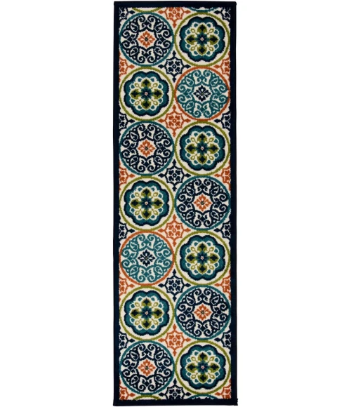 Loomaknoti Tecopa Nerleno Blue/Orange ETR01MI12 2 ft.  X 6 ft. 7” Rectangle Rug