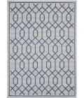 Loomaknoti Breyleigh Chendler Cream/Blue EB001 9 ft. 10 in. X 12 ft. 10 in. Rectangle Rug