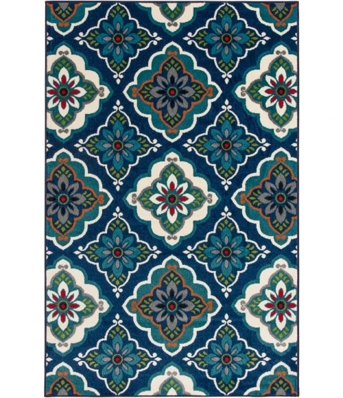 Loomaknoti Tecopa Turberry Blue/White ETR16BWH08 2 ft.  X 3 ft.  Rectangle Rug