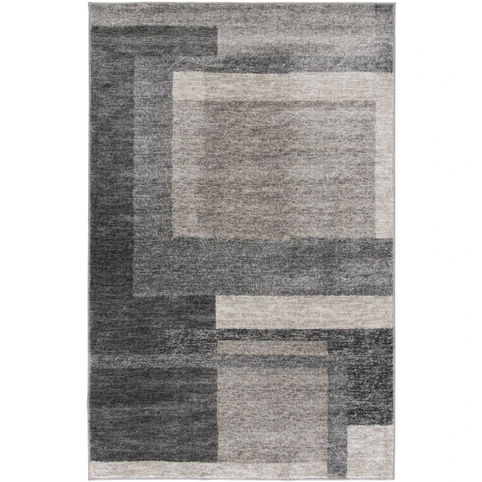 Central Oriental Adore Cement/Greige Geometric 7ft.10in. x 9ft.10in. Rect. Rug