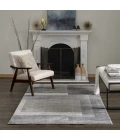 Central Oriental Adore Cement/Greige Geometric 7ft.10in. x 9ft.10in. Rect. Rug